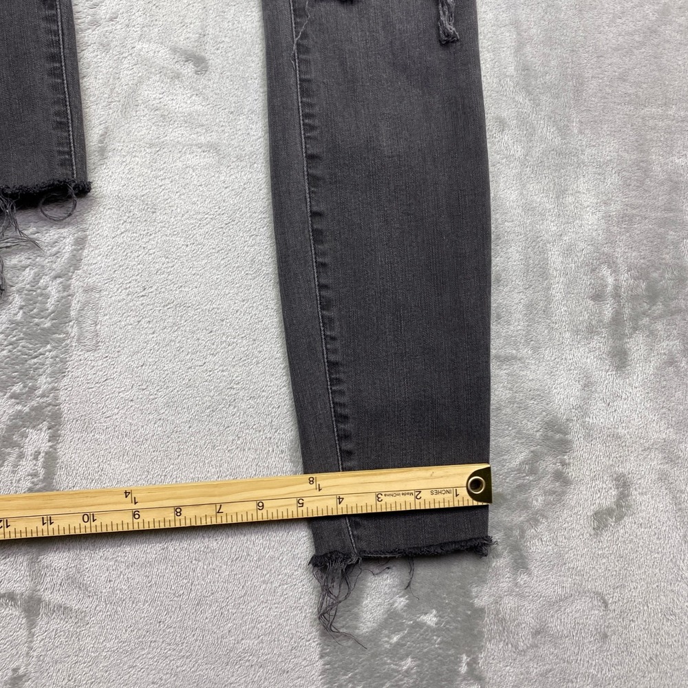 Madewell 9 High Rise Skinny‎ Jeans Distressed Black Size 26 Fits 25" Grunge - Picture 4 of 9